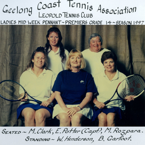 Photograph of tennis players in premiership team