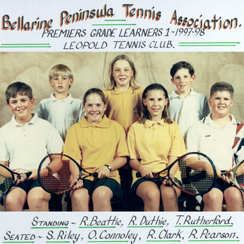 Photograph of tennis players in premiership team