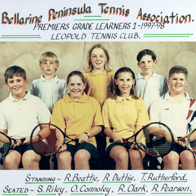 Photograph of tennis players in premiership team
