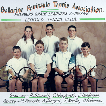 Photograph of tennis players in premiership team