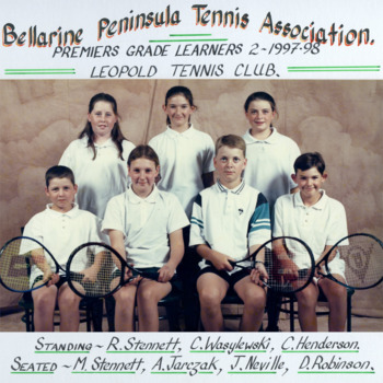 Photograph of tennis players in premiership team