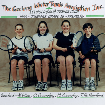 Photograph of tennis players in premiership team