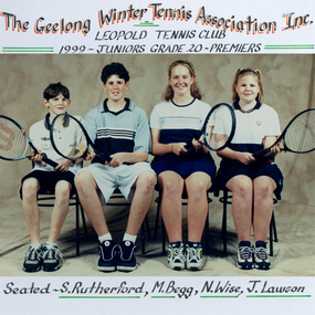 Photograph of tennis players in premiership team