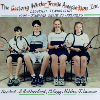 Photograph of tennis players in premiership team