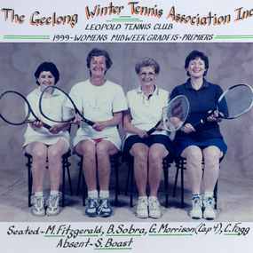 Photograph of tennis players in premiership team