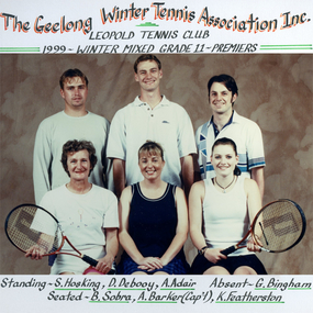 Photograph of tennis players in premiership team