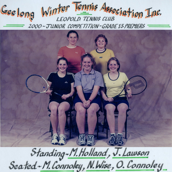 Photograph of tennis players in premiership team