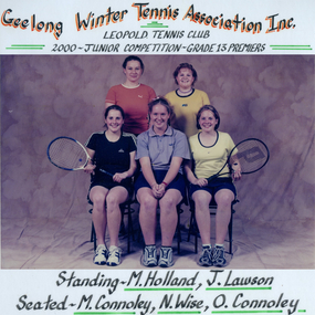 Photograph of tennis players in premiership team