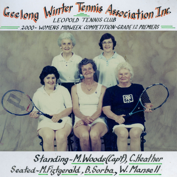 Photograph of tennis players in premiership team