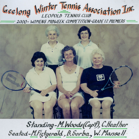 Photograph of tennis players in premiership team