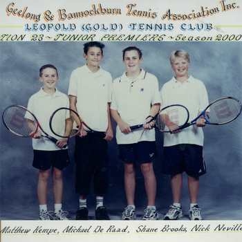 Photograph of tennis players in premiership team