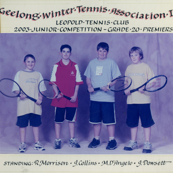 Photograph of tennis players in premiership team