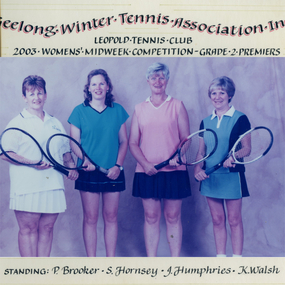 Photograph of tennis players in premiership team