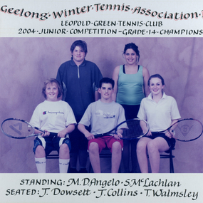 Photograph of tennis players in premiership team