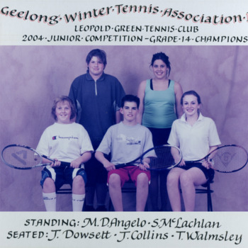 Photograph of tennis players in premiership team