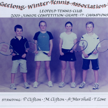 Photograph of tennis players in premiership team