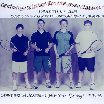 Photograph of tennis players in premiership team