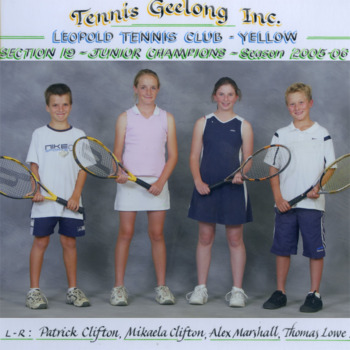 Photograph of tennis players in premiership team