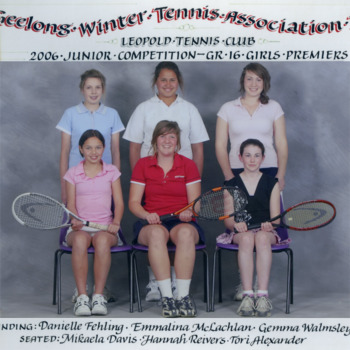 Photograph of tennis players in premiership team