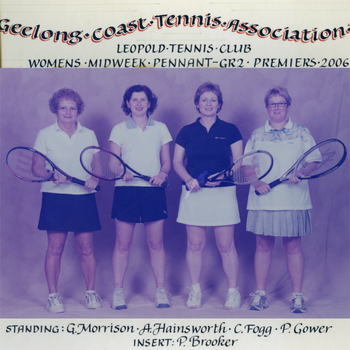 Photograph of tennis players in premiership team