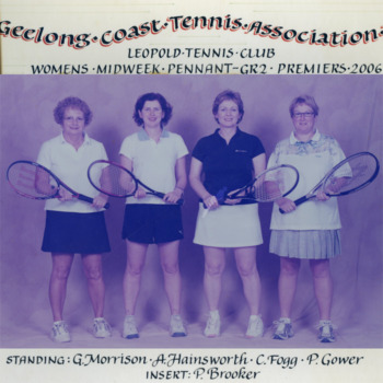 Photograph of tennis players in premiership team