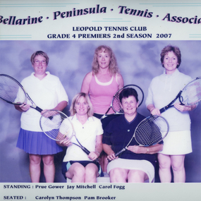 Photograph of tennis players in premiership team