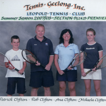 Photograph of tennis players in premiership team