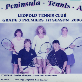 Photograph of tennis players in premiership team