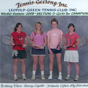 Photograph of tennis players in premiership team
