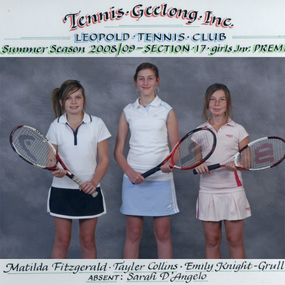 Photograph of tennis players in premiership team