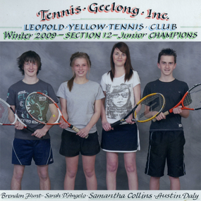 Photograph of tennis players in premiership team
