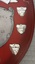 Wooden shield with inscribed silver metal plates