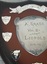 Wooden shield with silver metal plates