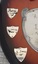 Wooden shield with silver metal plates