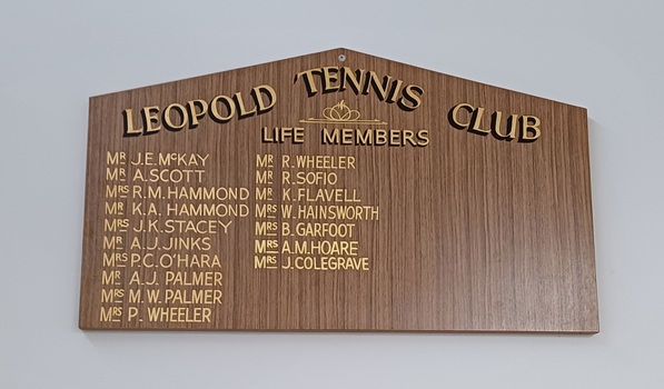 Wooden board with vinyl gold lettering