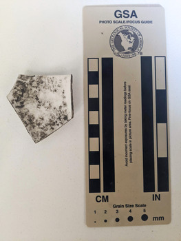 Ceramic shard with white glazed finish 