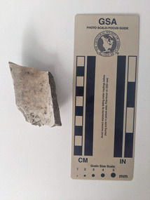 Ceramic shard with white glazed finish 
