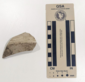 Ceramic shard with white glazed finish 
