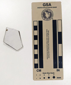 Ceramic shard with white glazed finish 