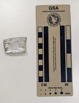 Ceramic shard with white glazed finish 
