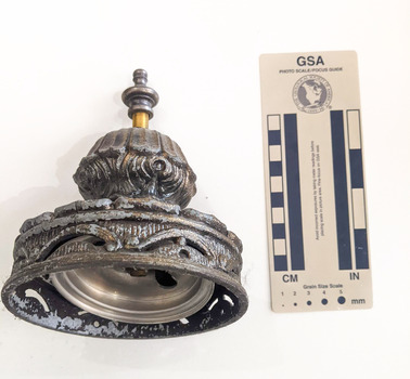 Decorative brass light fitting