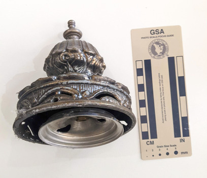 Decorative brass light fitting