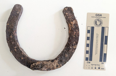 Corroded iron horseshoe
