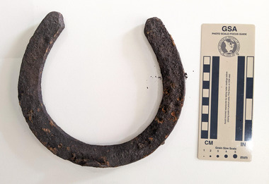 Corroded iron horseshoe 