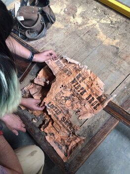 Photo of the pamphlet found in situ at Warracknabeal Court House.