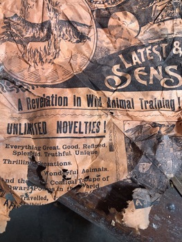 Photo of the pamphlet found in situ at Warracknabeal Court House. 