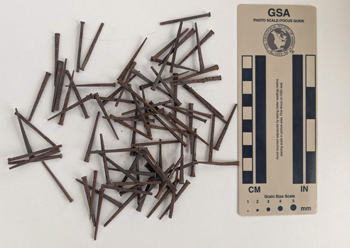 Collection of corroded nails.