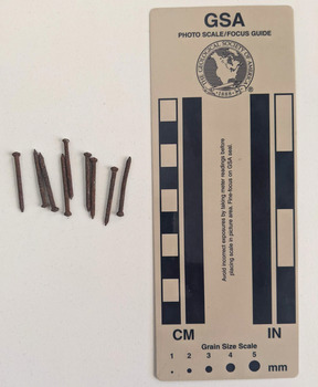 Collections of 10 small-sized nails with a rounded head.