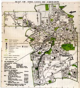 Map, City of Croydon Map showing location of Brushy Creek Croydon