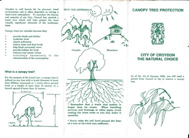 Pamphlet, City of Croydon - Canopy Tree Protection circa 1994